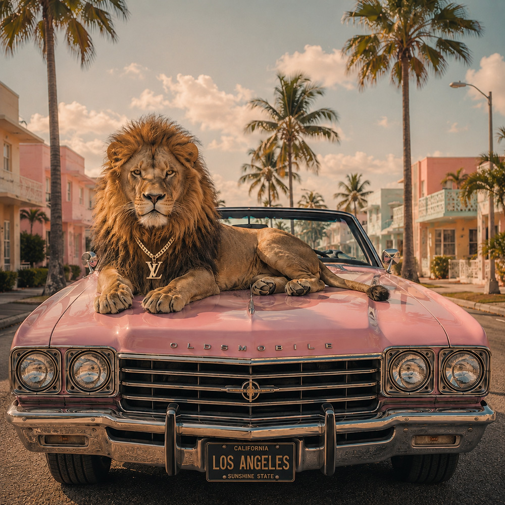 Golden Boulevard and lion