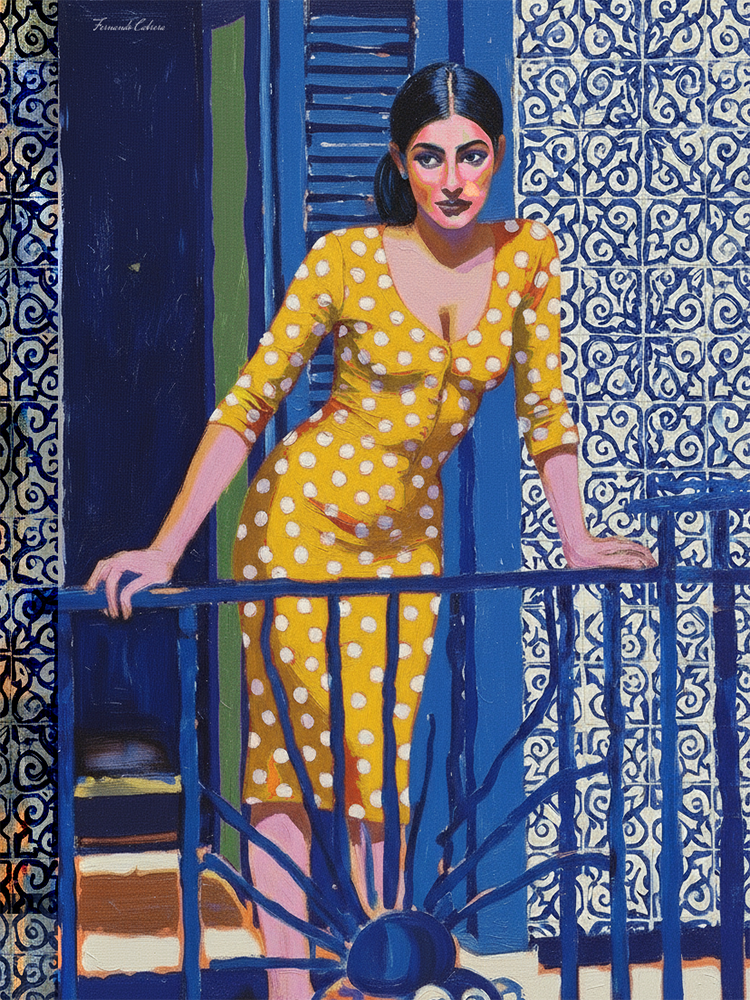 Mulher na varanda