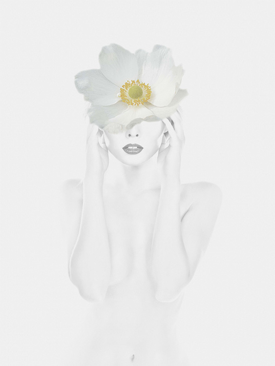 Lady into the white