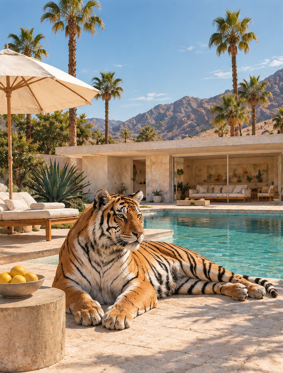 The tiger in the pool 1