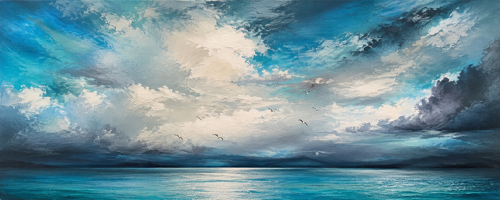 Blue ocean painting