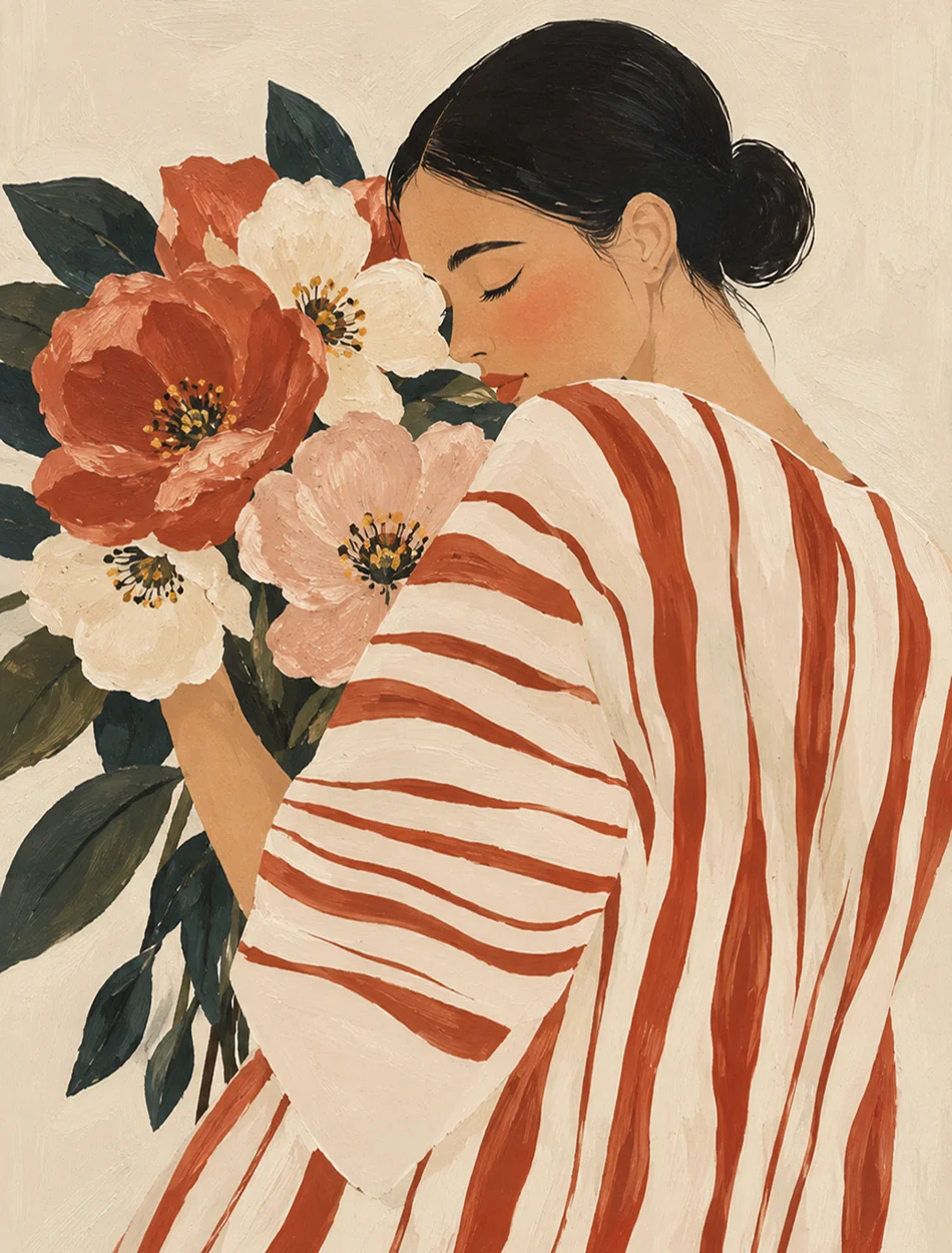 Mulheres e flores A
