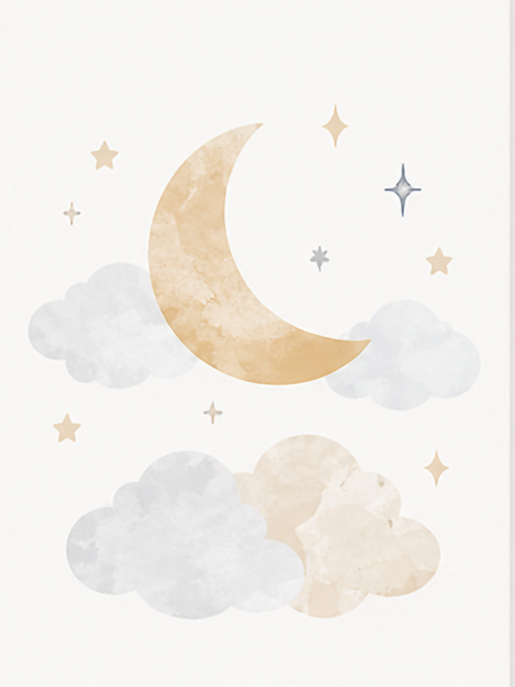 Lua e estrelas
