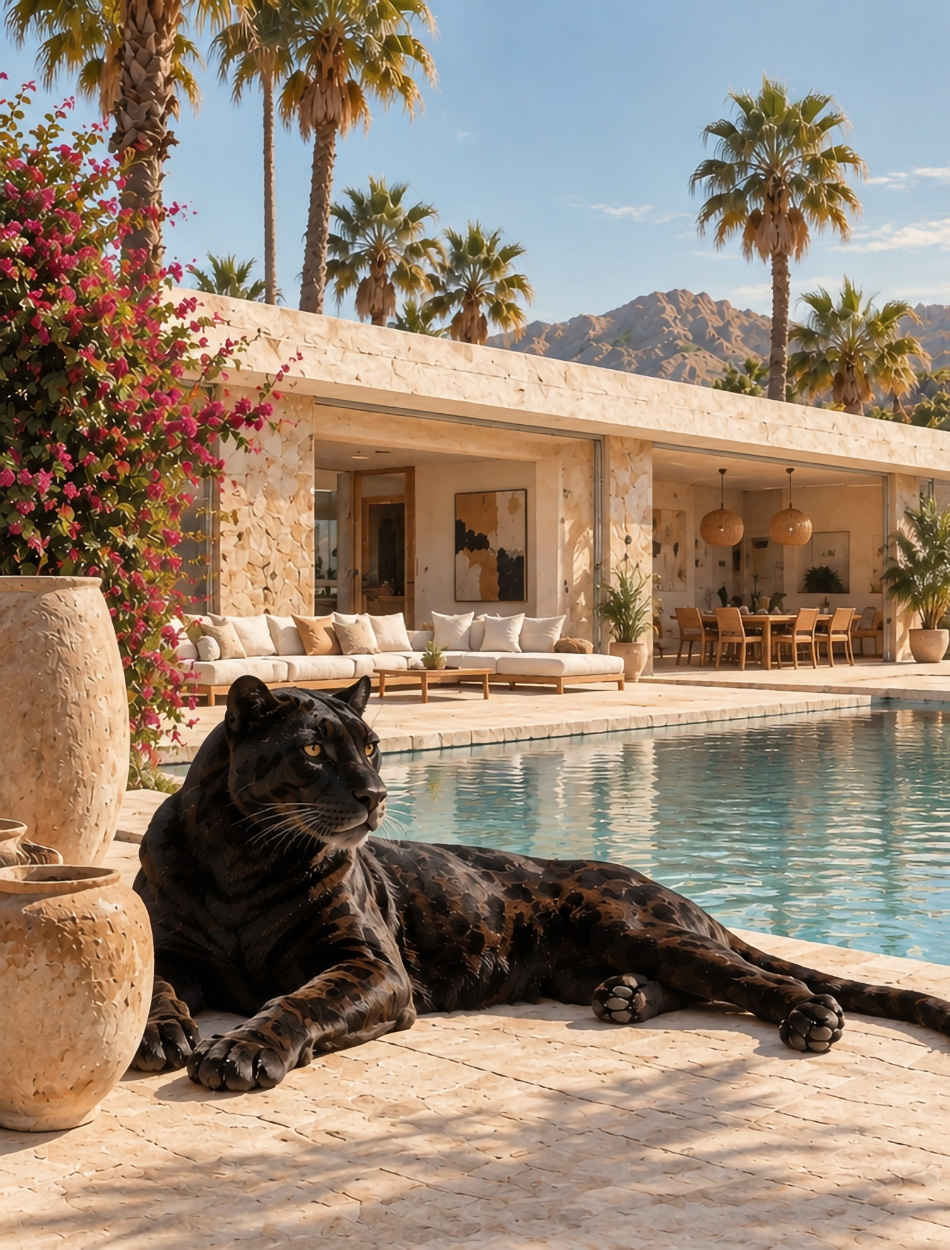 The panther in the pool 1
