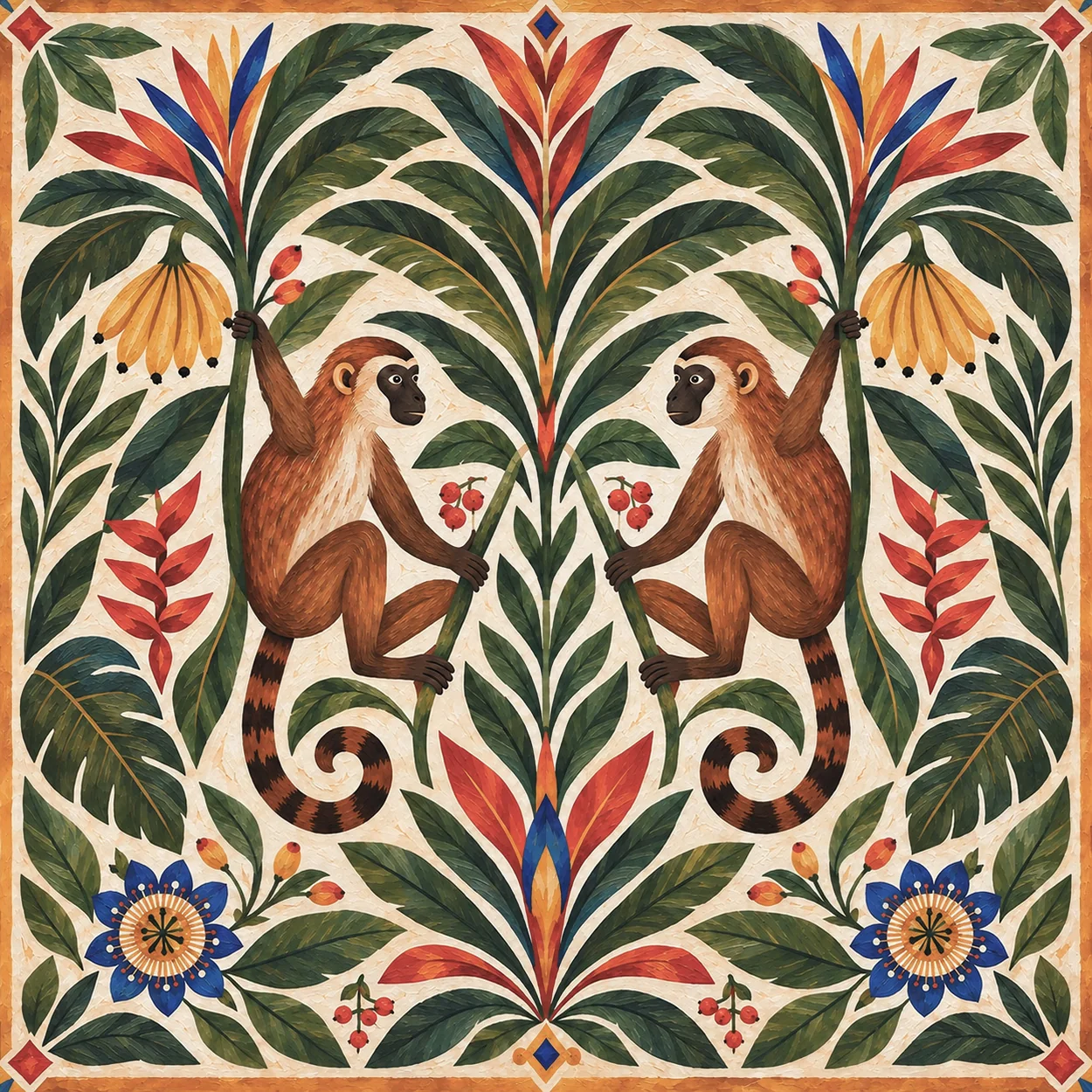 Macacos floridos