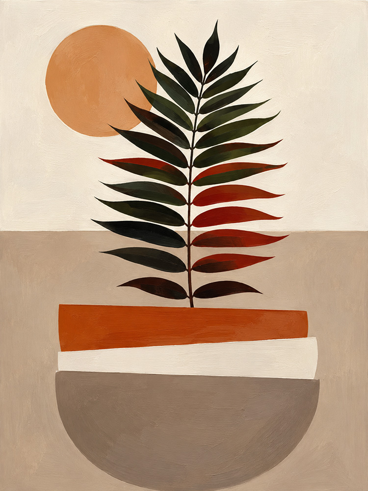 Leaf and vase