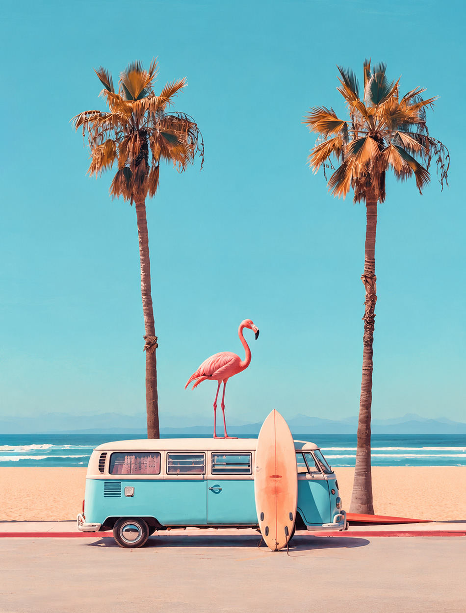 Flamenco surfer