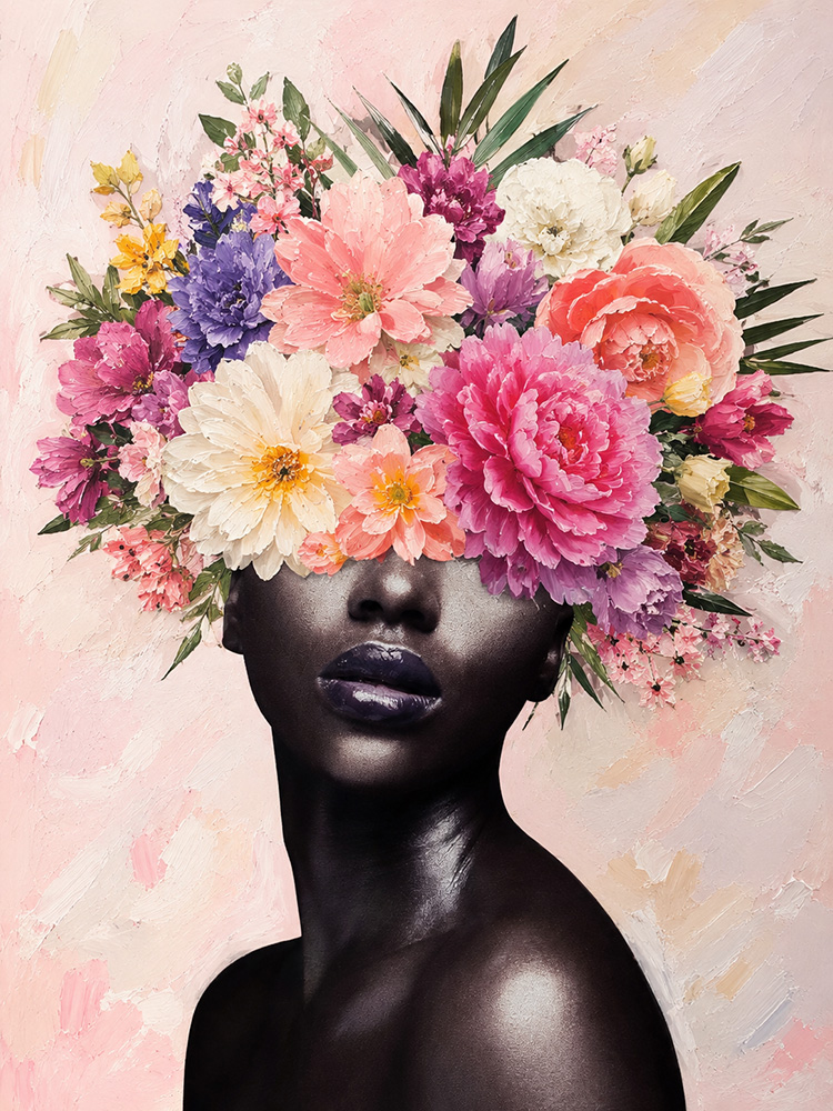 Girl and flowers