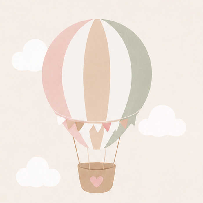 Balão nas nuvens
