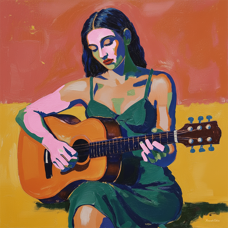 Mulher com violão