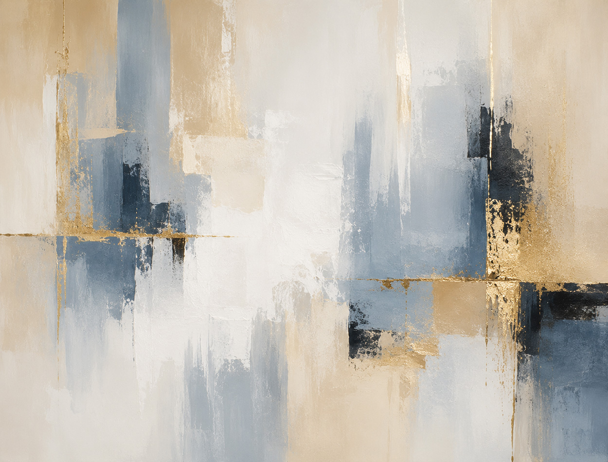 Abstract blue and gold A