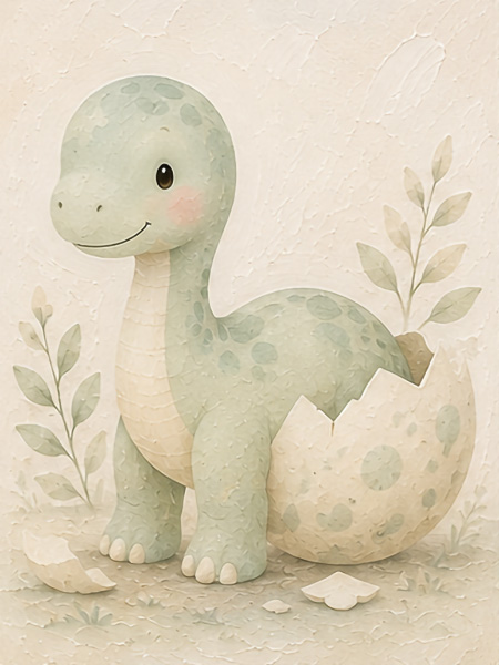 Dinossauro saindo do ovo