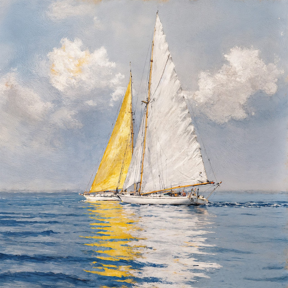 Sailboats on the sea