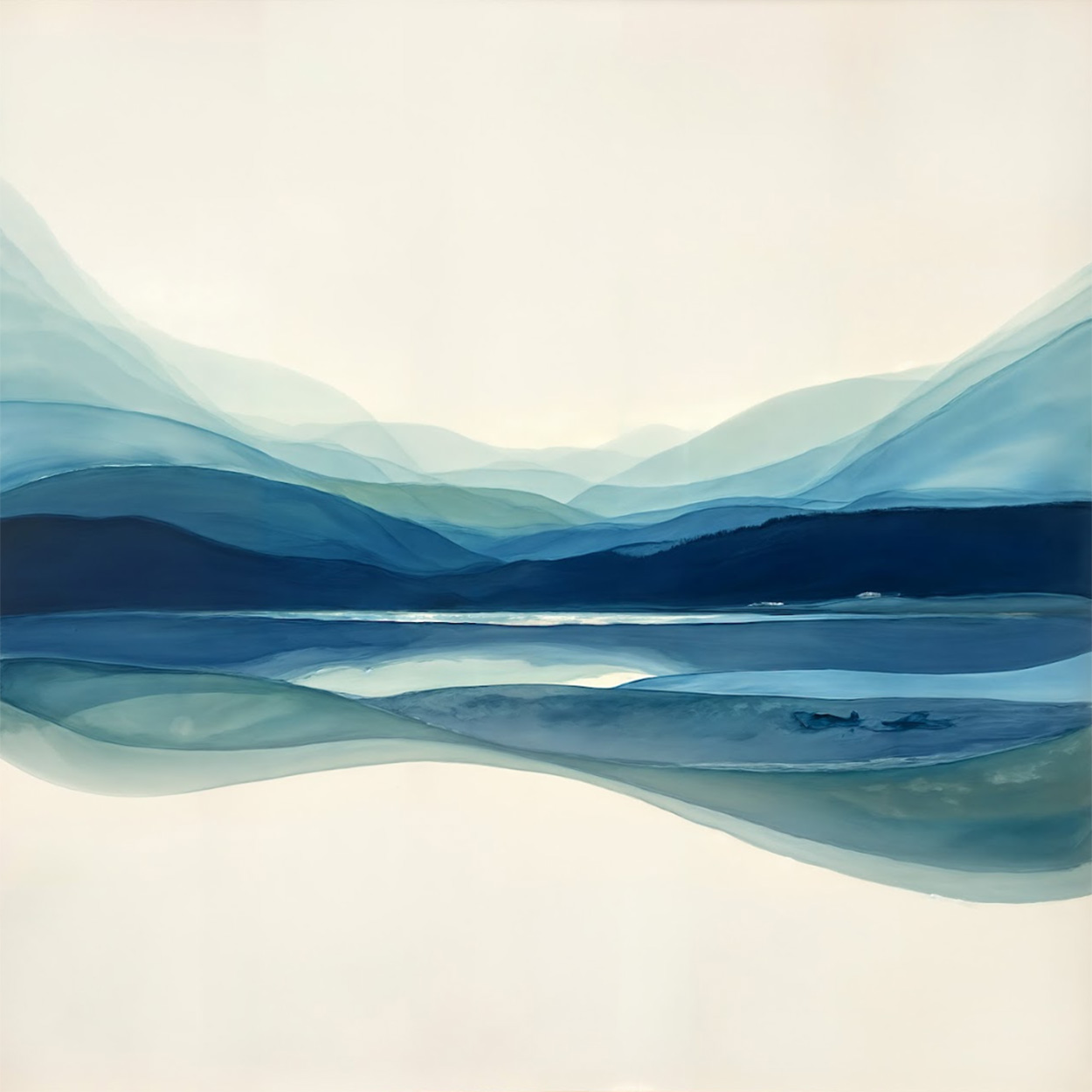 Abstart blue landscape