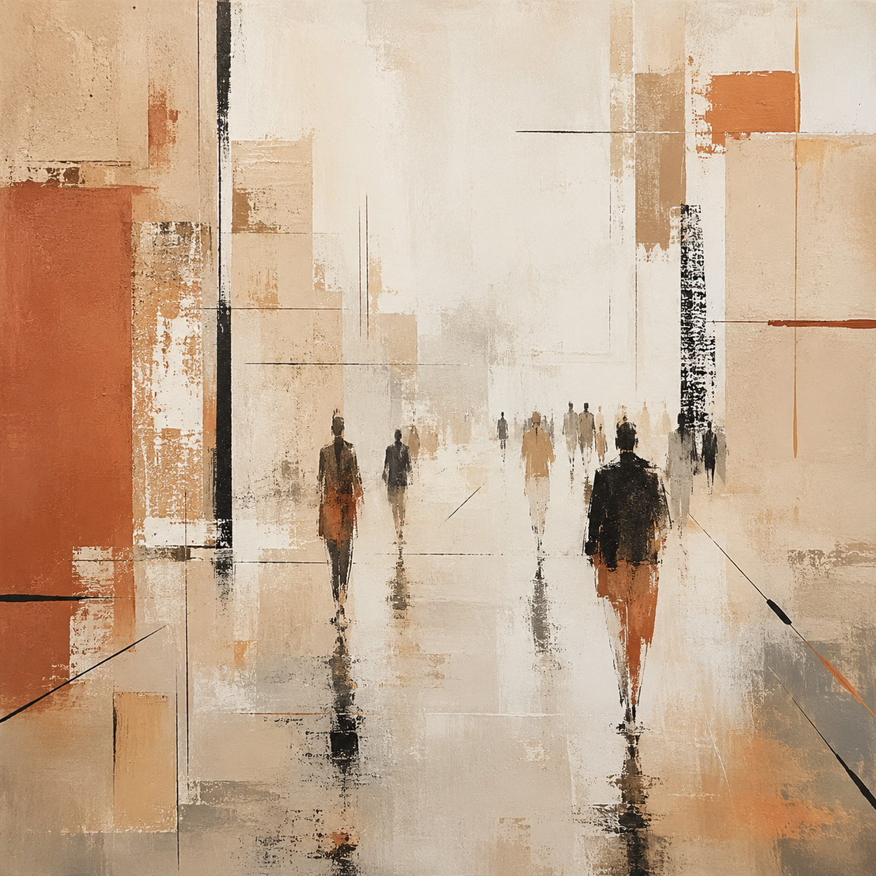 People at the city
