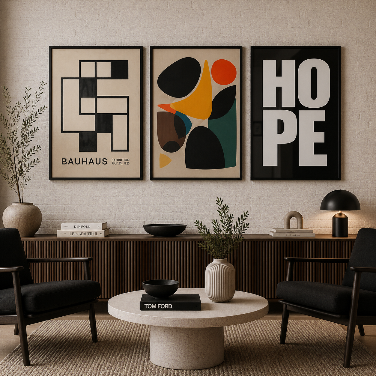 Composição abstrata e tipográfica  
