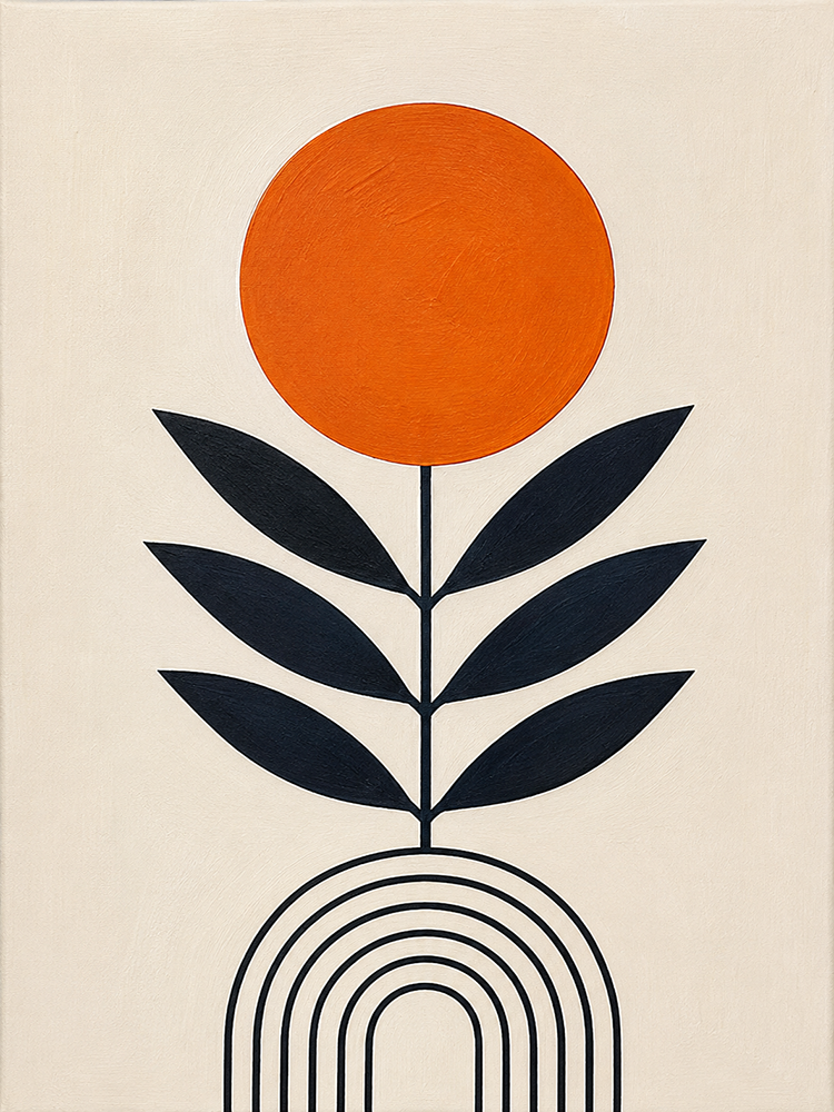 Flor sobre linhas