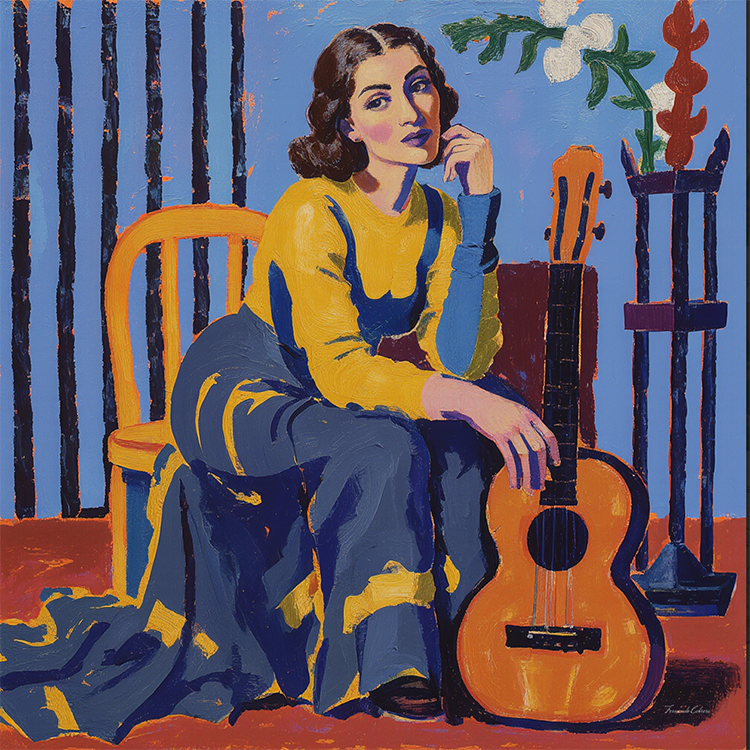 Mulher com violão 