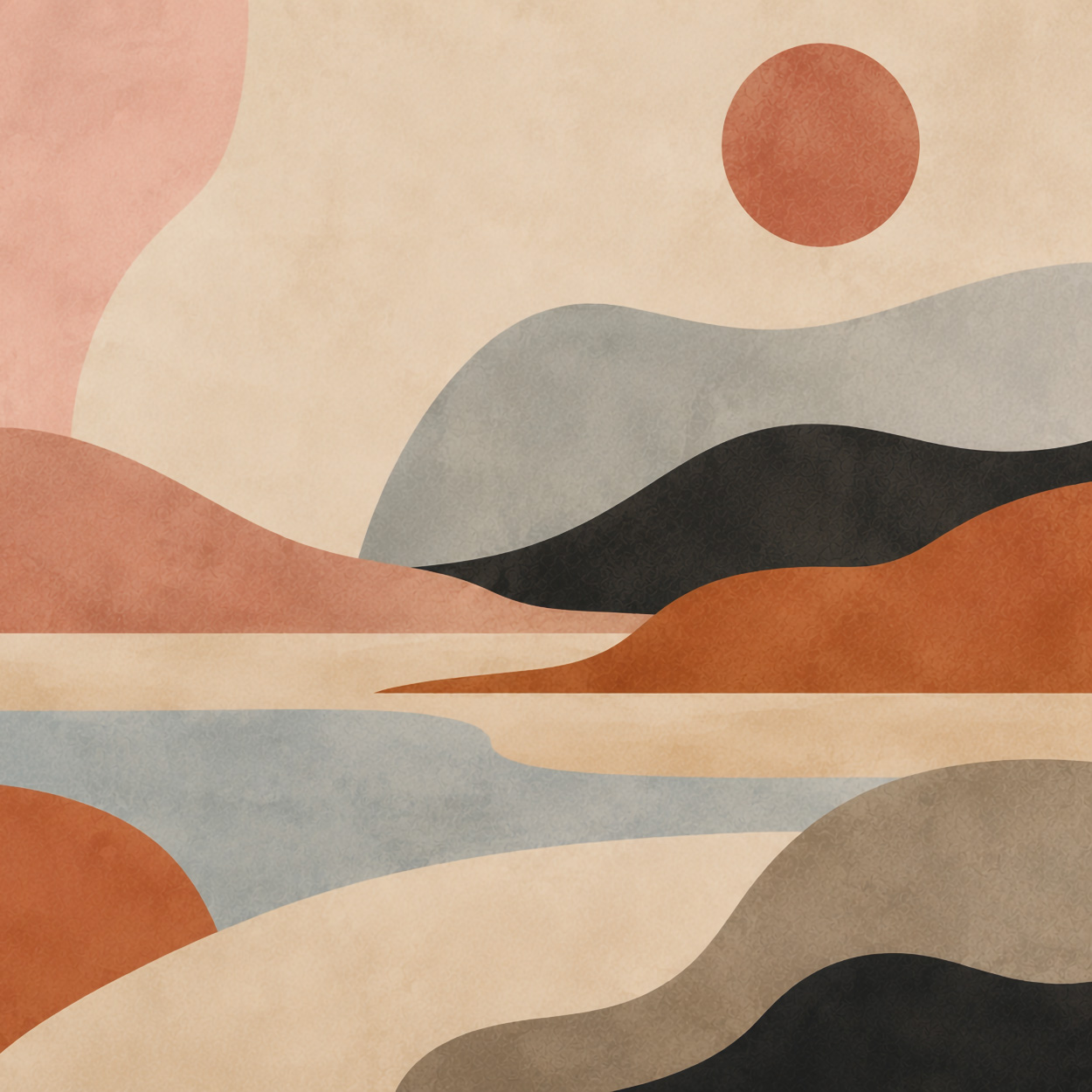 Paisagem de terra e agua
